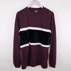 ASOS | nwot Maroon Velour Long Sleeve Shirt